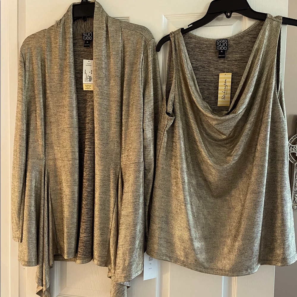 NWT Ciara Sun Woo tank and jacket.  Size XL